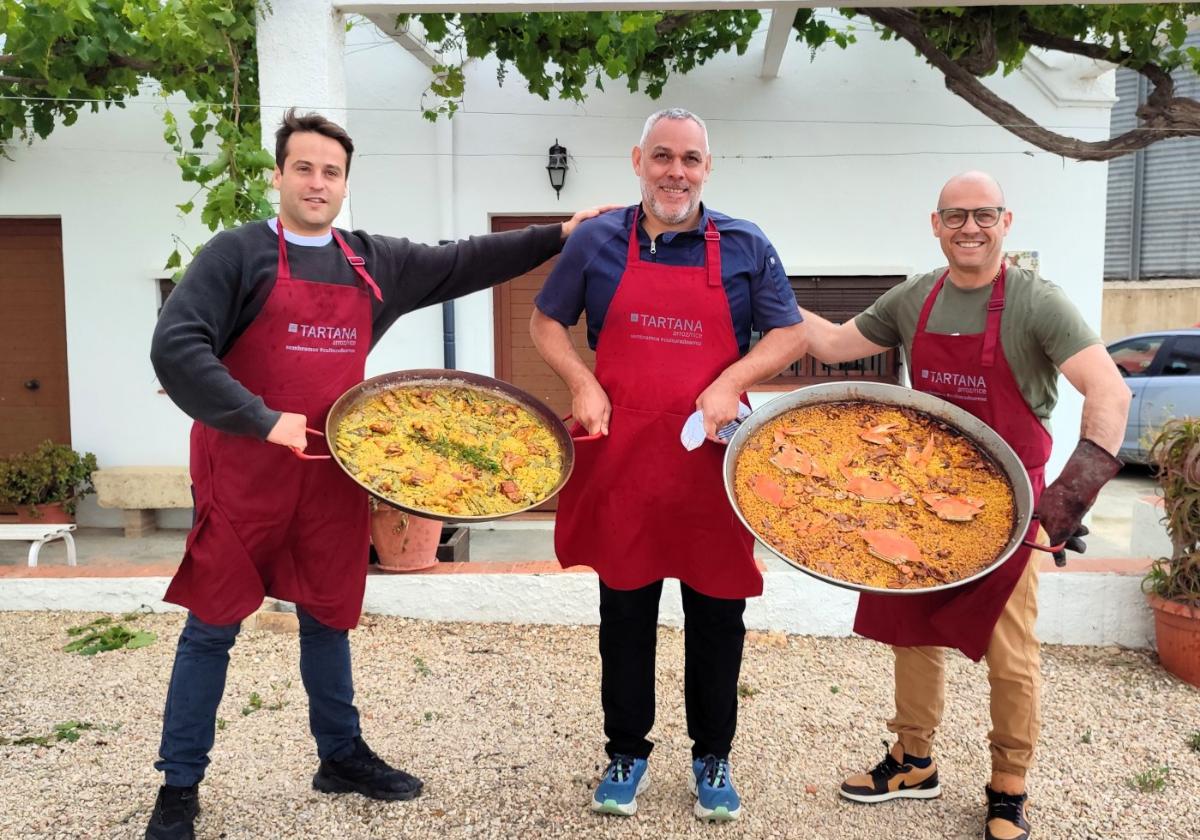 Los cocineros José Gil, Julio Guardado y Mariano Fernández.