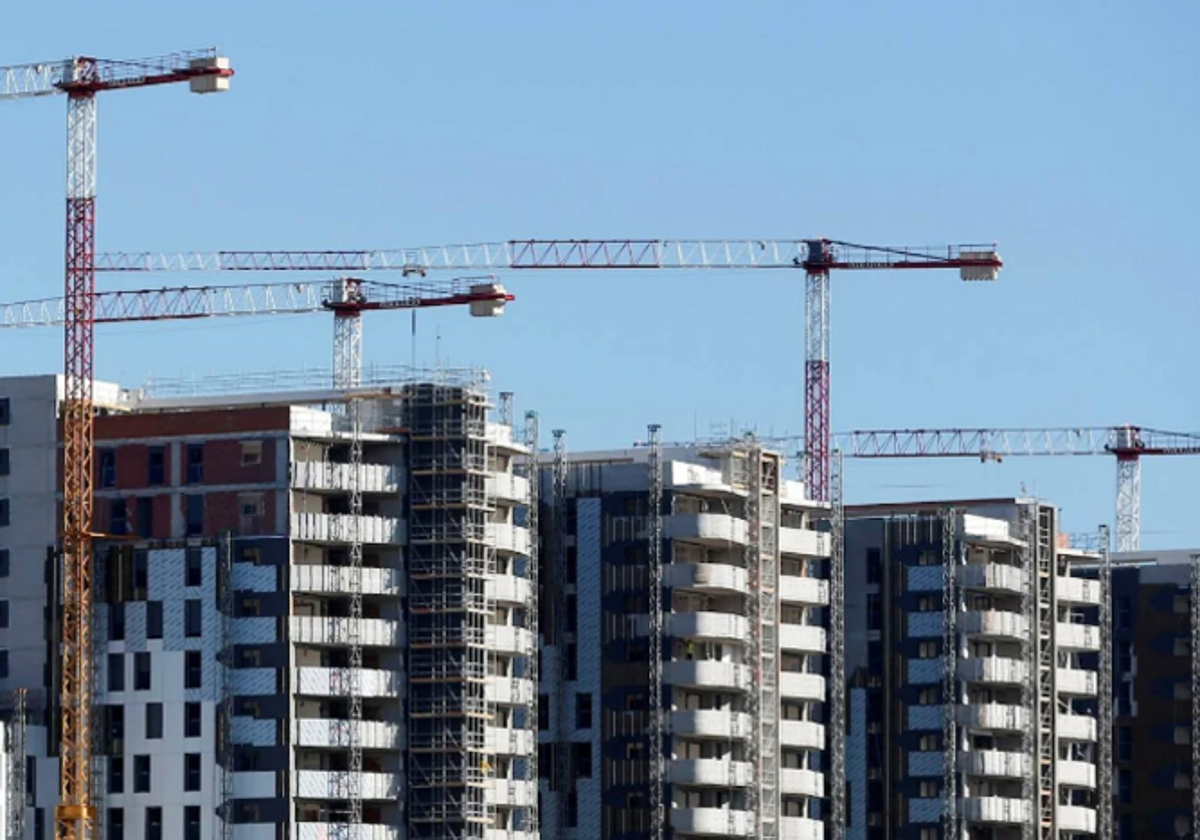 Viviendas en construcción.
