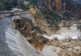 Daños de la dana en la presa de Buseo.