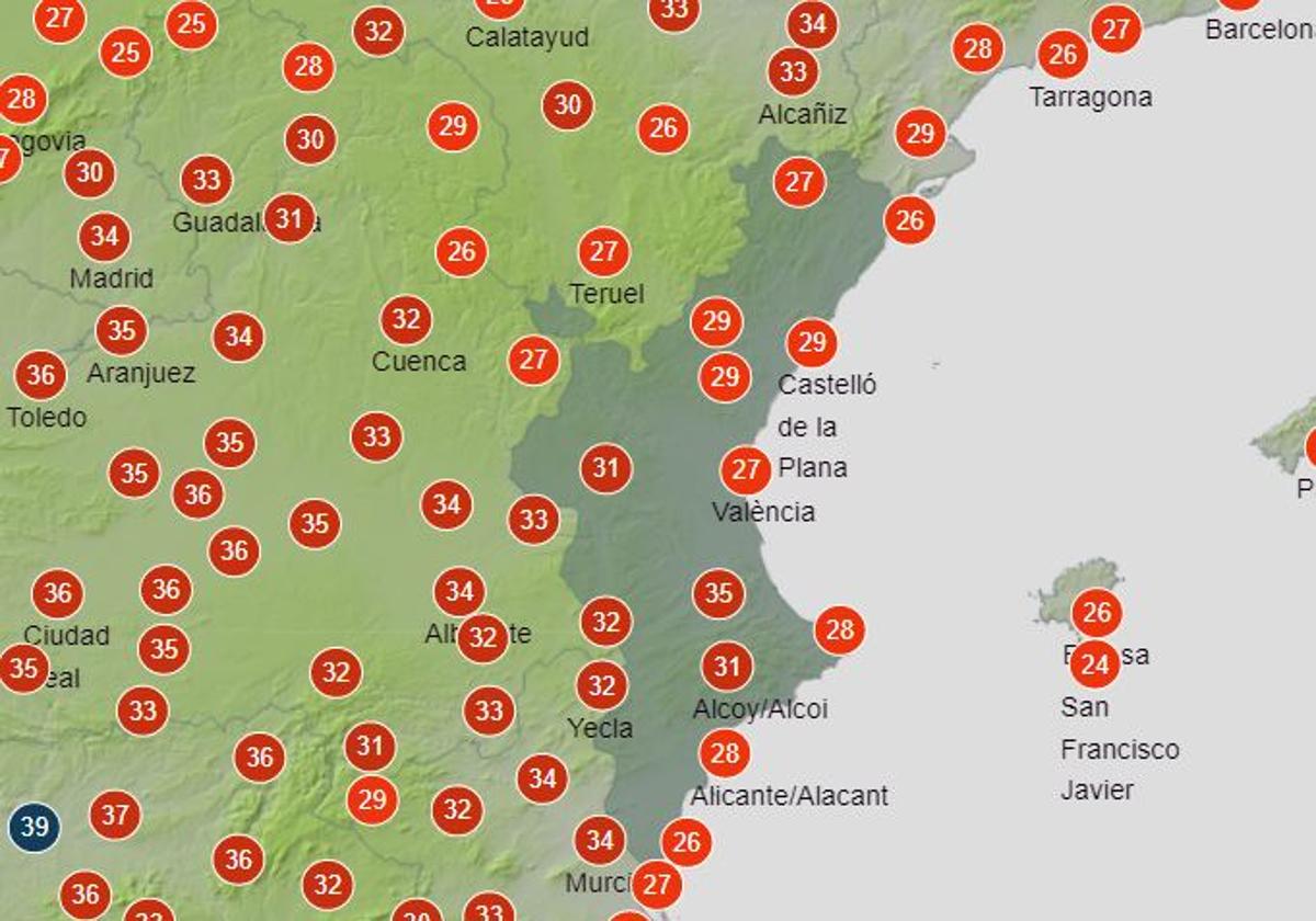 Aemet activa un aviso por tormentas en la comunitat para este domingo y alerta al interior sur de valencia | las provincias