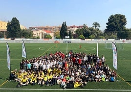 Imagen de un grupo dedeportistas en uno de los actos de fin de curso.