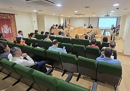 Presentación en el salón de plenos del Ayuntamiento.