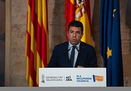 Carlos Mazón, en un acto en el Palau de la Generalitat.