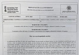 Este es el primer examen de Castellano de la Selectividad 2025