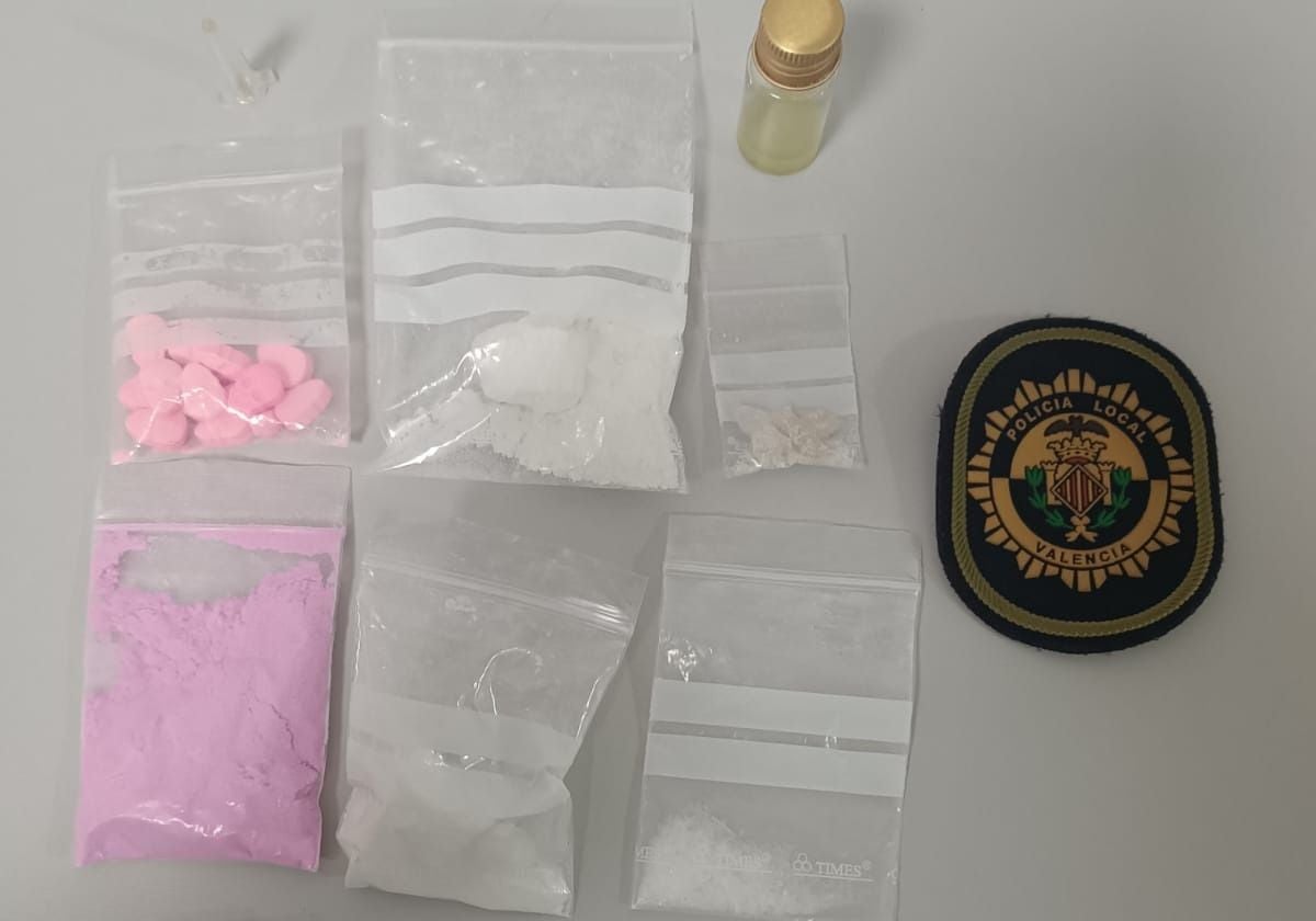 Muestra de las drogas requisadas.
