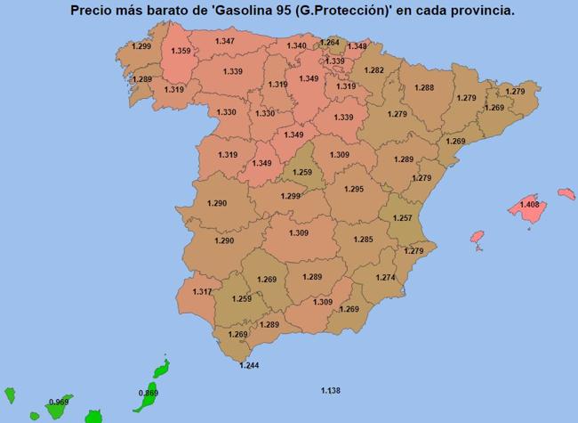 Precios más baratos de la gasolina el 5 de junio de 2025.