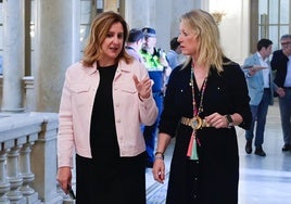 Catalá y Bartual, antes de la reunión de este viernes.