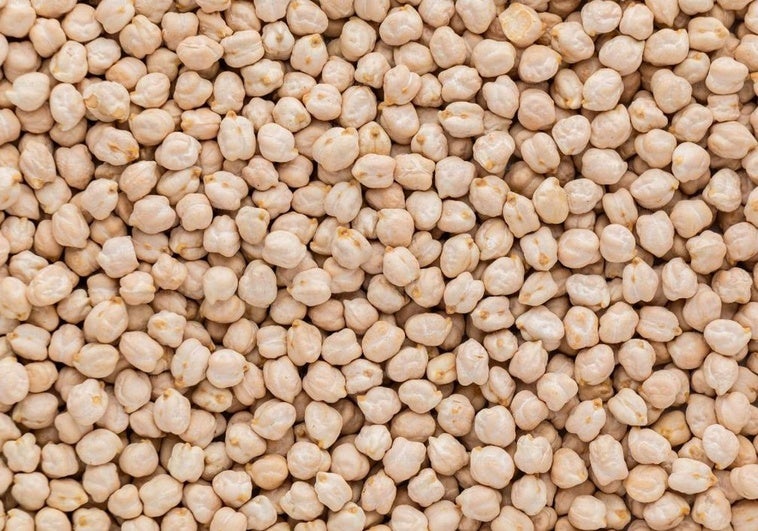 Garbanzos en una imagen de recurso.