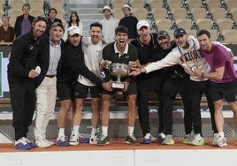 El equipo que acompaña a Alcaraz.