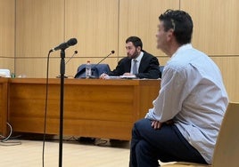El acusado, durante el juicio.