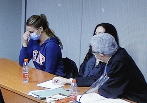 María Jesús Moreno, con gesto contrariado, durante la lectura del veredicto de culpabilidad.