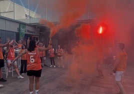 La afición del Valencia Basket antes del partido.