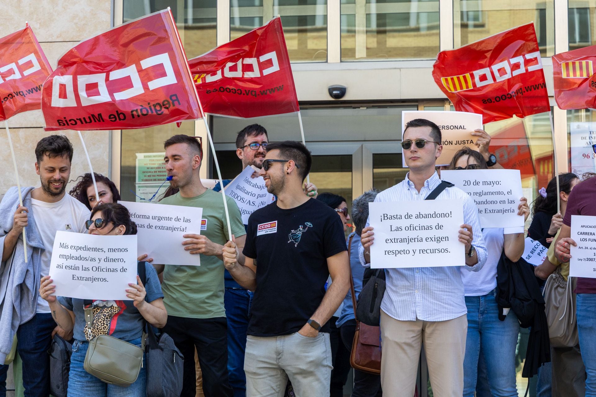 Participantes en la concentración del pasado 19 de mayo en Valencia.