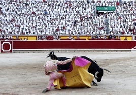 El diestro Cayetano Rivera durante la Feria del Toro de San Fermín 2023.