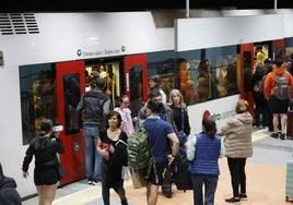 Estación de metro en Valencia.