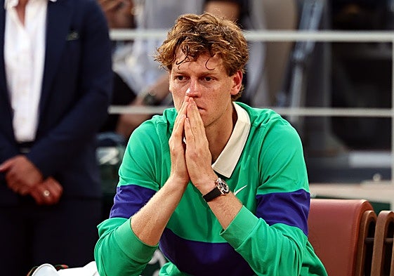 Jannik Sinner, tras caer derrotado en la final de Roland Garros.