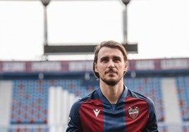 Ignasi Miquel, durante su presentación como jugador del Levante