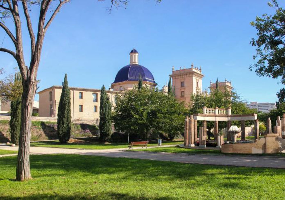 Simulación de la Tortada, en el Jardín del Turia.