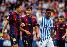 Rober Pier, en el partido entre el Levante y Alavés.