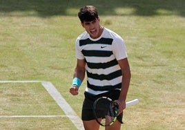 Alcaraz, en su debut en Queen's.