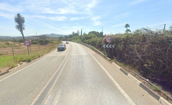 La carretera de Xàbia a Gata en la que ha tenido lugar el accidente mortal.