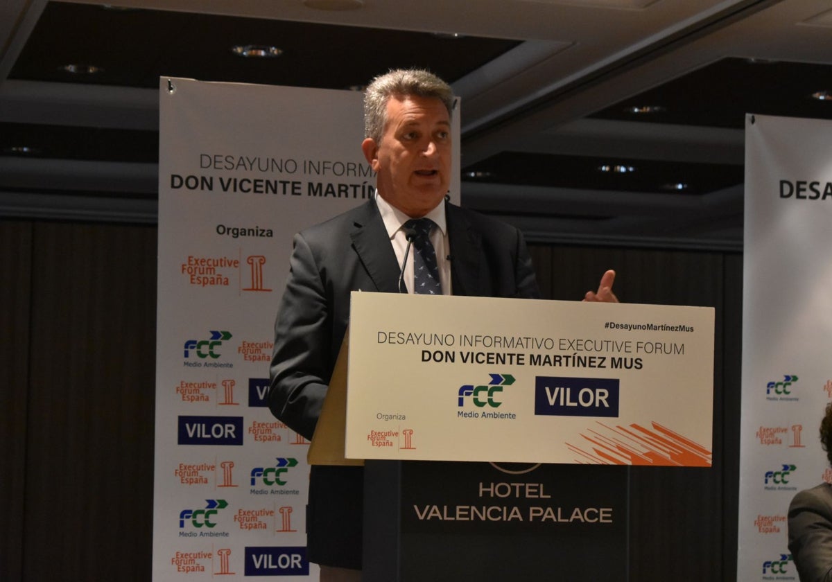 Martínez Mus en un momento de su intervención.