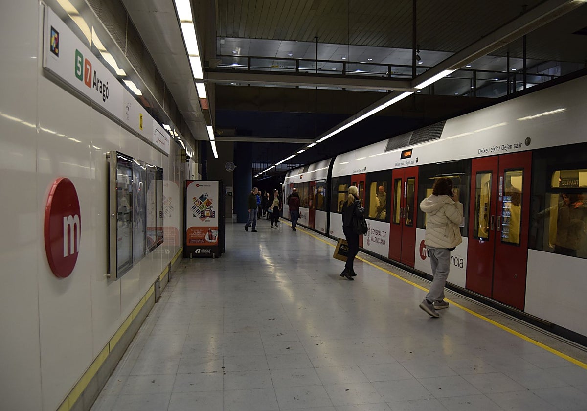 Imagen de archivo de la estación de metro de Aragó