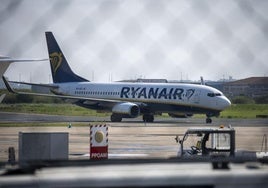 Un avión de Ryanair, en una imagen de archivo.