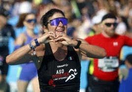 Una corredora en el Maratón Valencia Trinidad Alfonso Zurich.