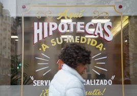 Anuncio de hipotecas bancarias, en una imagen de archivo.