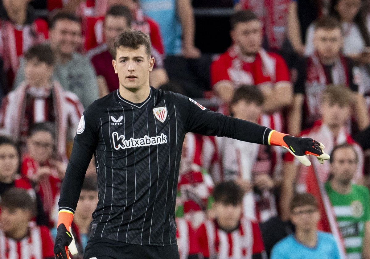 Julen Agirrezabala, durante un partido.