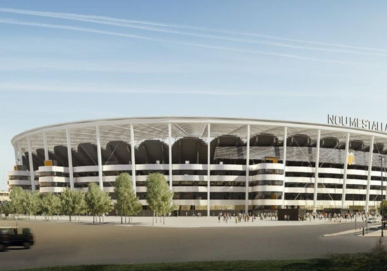 Recreación del Nou Mestalla.