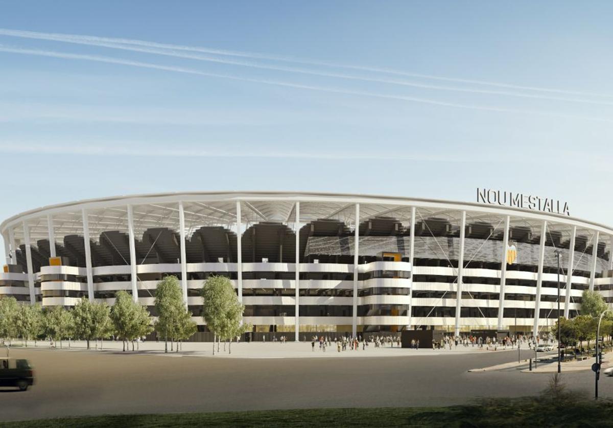 Recreación del Nou Mestalla.