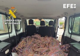 Parte del cobre robado.