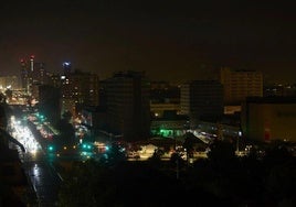 Apagón de luz en Valencia.