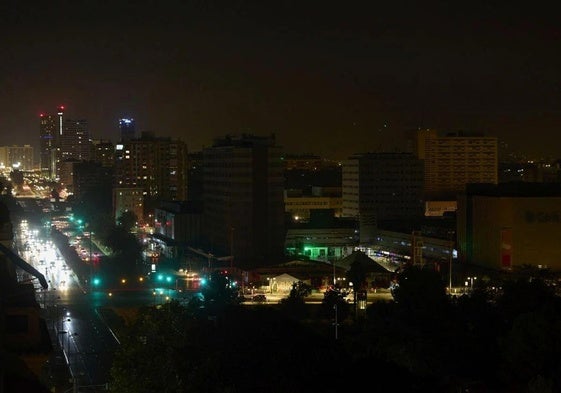 Apagón de luz en Valencia.