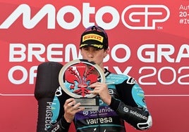 Máximo Quiles, con el triunfo de la victoria en Mugello.