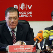 Domingo Parra y José Luis Olivas, en imagen de archivo cuando estaban al frente de Banco de Valencia.