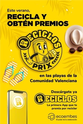Ecoembes lanza este verano «RECICLOS PRIX» en las playas valencianas para seguir dando a conocer la App RECICLOS en la Comunidad Valenciana