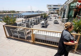 Uno de los restaurantes de la Marina que el Ayuntamiento quiere desalojar.