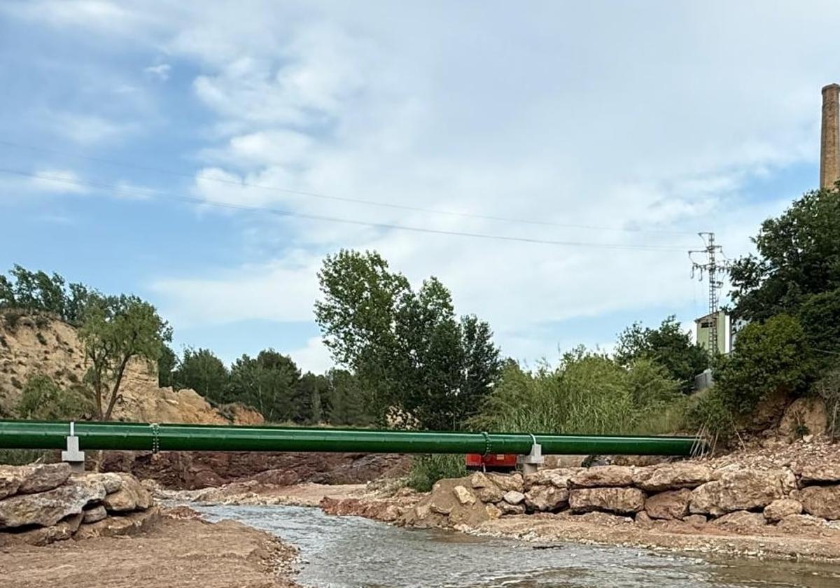 Una de las obras de reconstrucción realizada en Alborache.