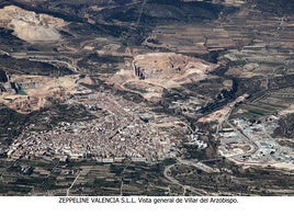 Imagen aérea de Villar del Arzobispo.