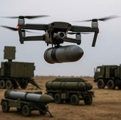 Drones israelíes con las bombas que neutralizaron las bases antiáreas de Irán y que fueron escondidos en una sede secreta en el país islámico.