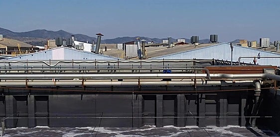 Depuradora de donde los vecinos denuncia que proceden los malos olores.