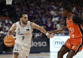 Campazzo y Badio en el segundo partido de la serie.