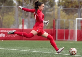 Marina Llacer, durante su etapa en el Getafe CF.