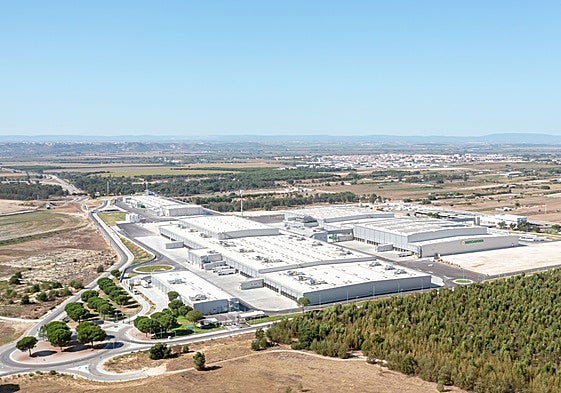 Vista aérea del bloque logístico de Almeirim.