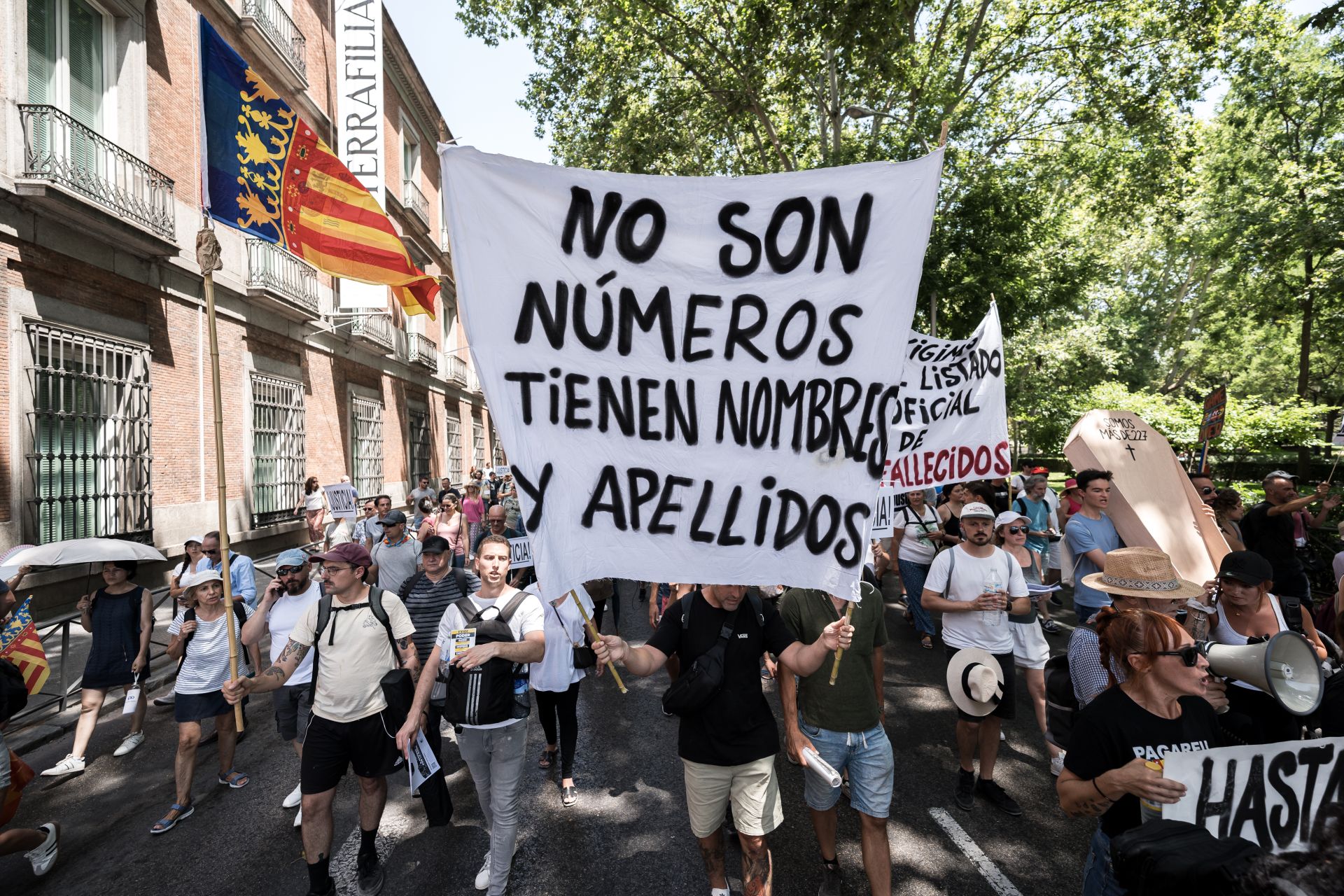 Víctimas de la dana se manifiestan en Madrid ocho meses después de la tragedia