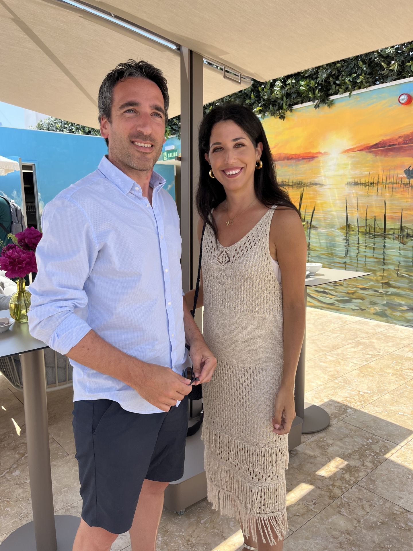 Guillermo Prades y Marta Almela en el hotel Marriott.