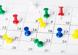 Calendario laboral en una imagen de archivo.
